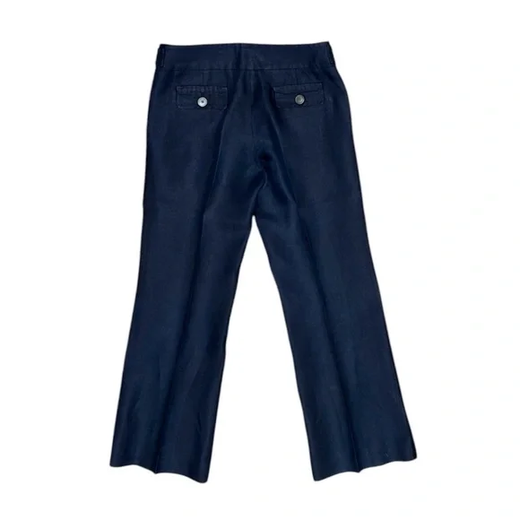 J. Crew | Women’s Navy Linen Pants, Size 4 - Picture 2 of 4